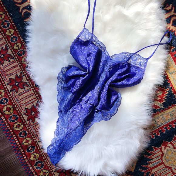 Vintage Other - VINTAGE SATIN TEDDY BODYSUIT LINGERIE